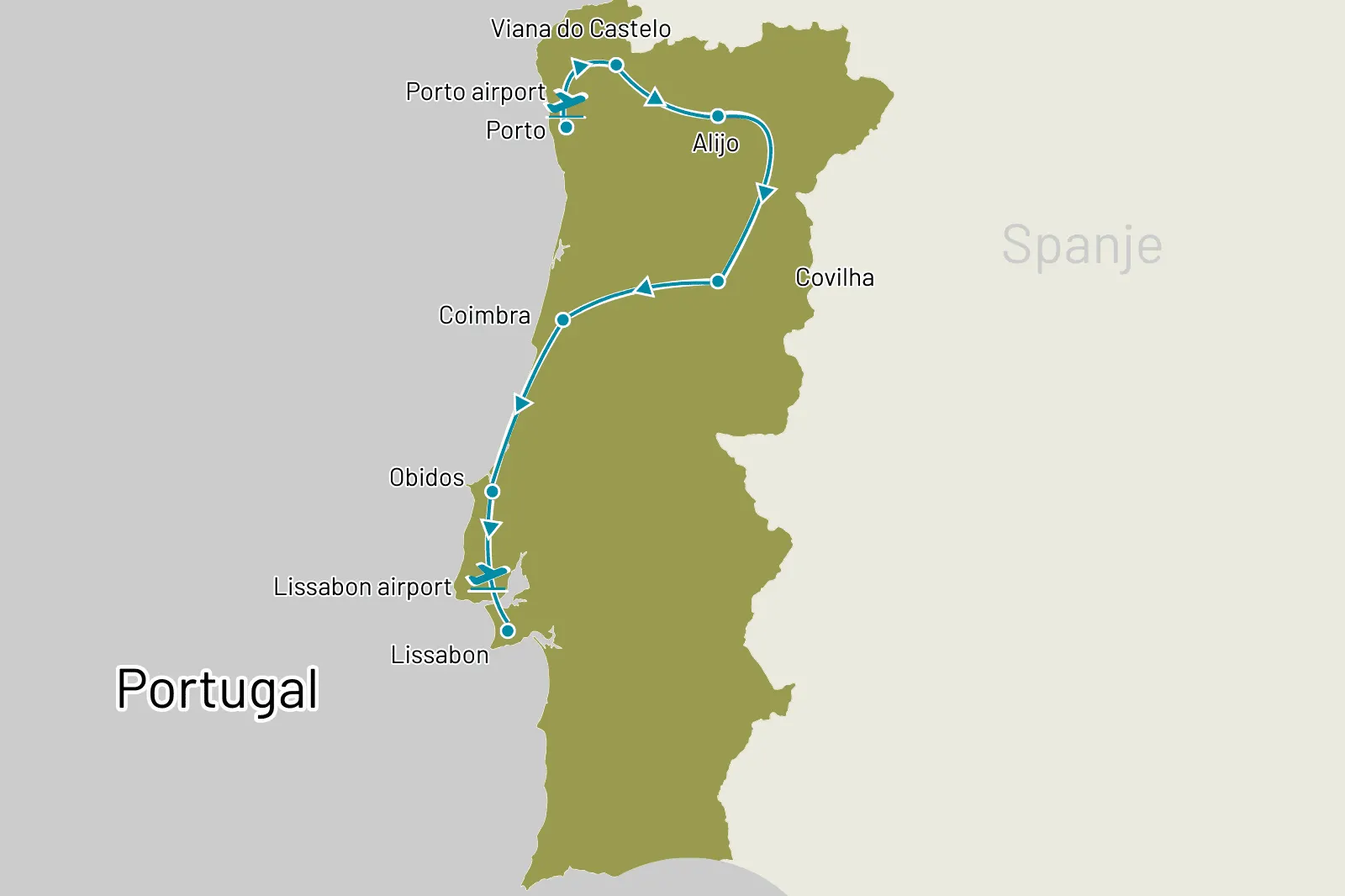 Fly-drive Noord, Centraal en Lissabon (pousadas) 11 dagen