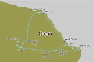 Sportief & Avontuurlijk Oman - Route