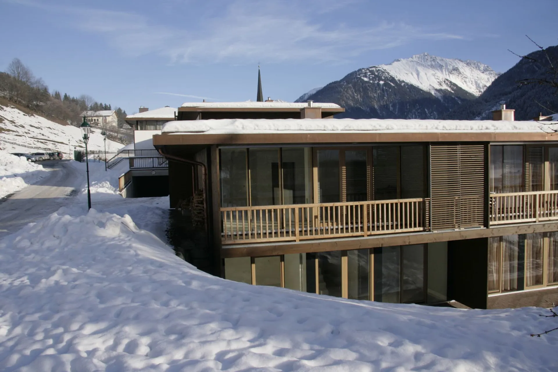 Exterieur vakantiehuis (winter)