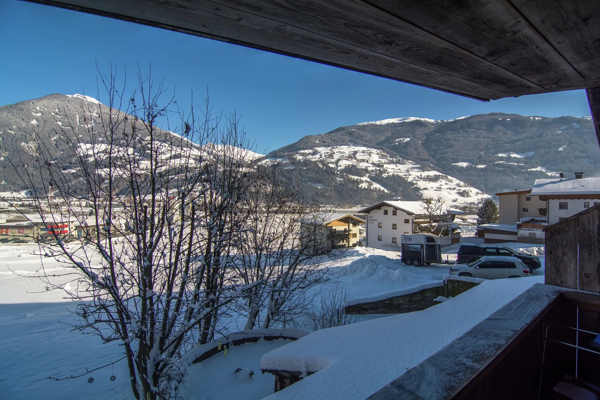Vue de la maison de vacances (hiver)