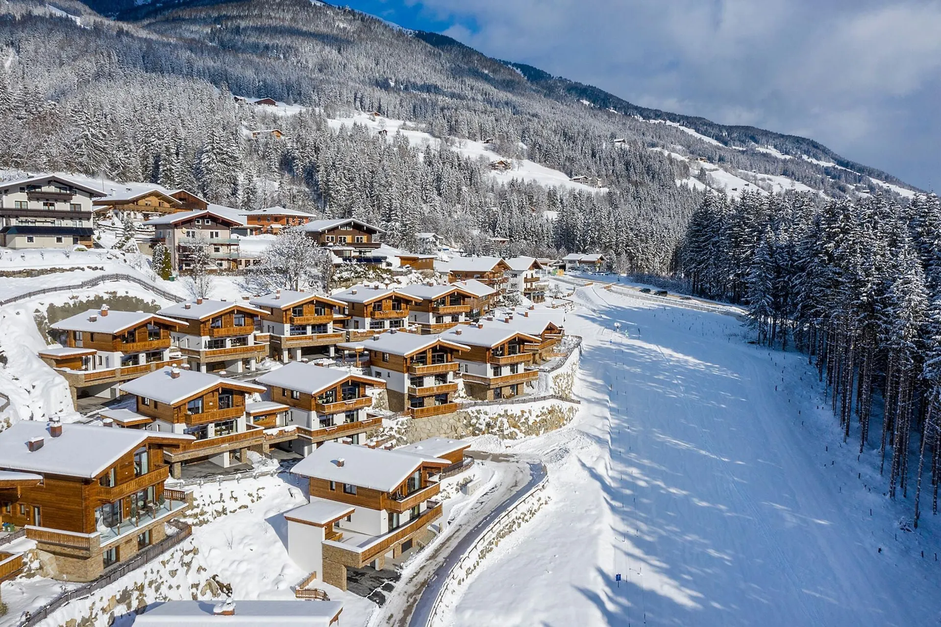 Exterieur vakantiehuis (winter)
