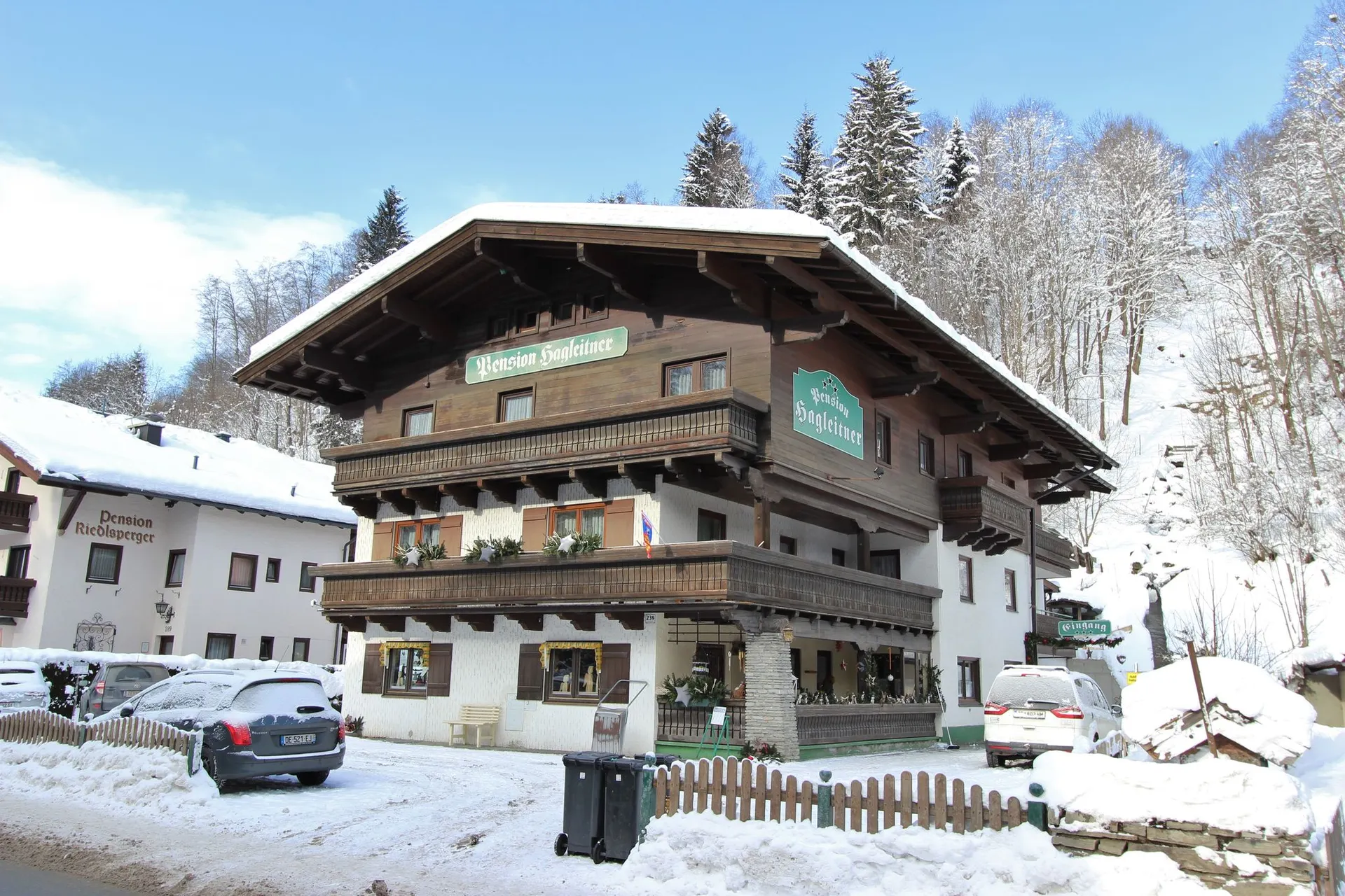 Exterieur vakantiehuis (winter)
