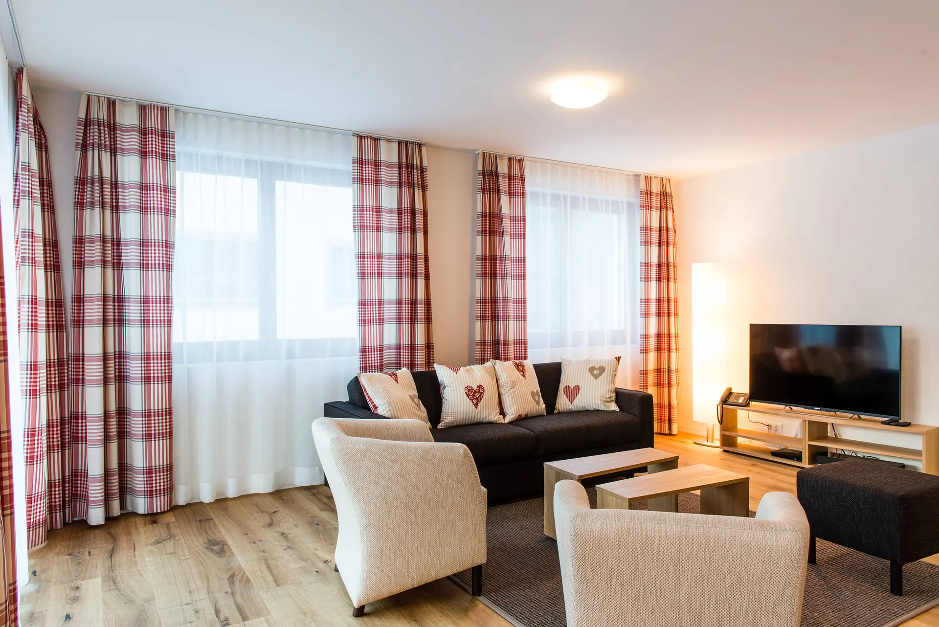 Voorbeeld 2-slaapkamerappartament woonkamer