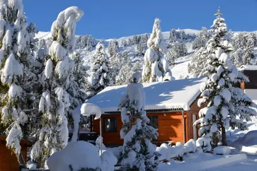 Exterieur vakantiehuis (winter)