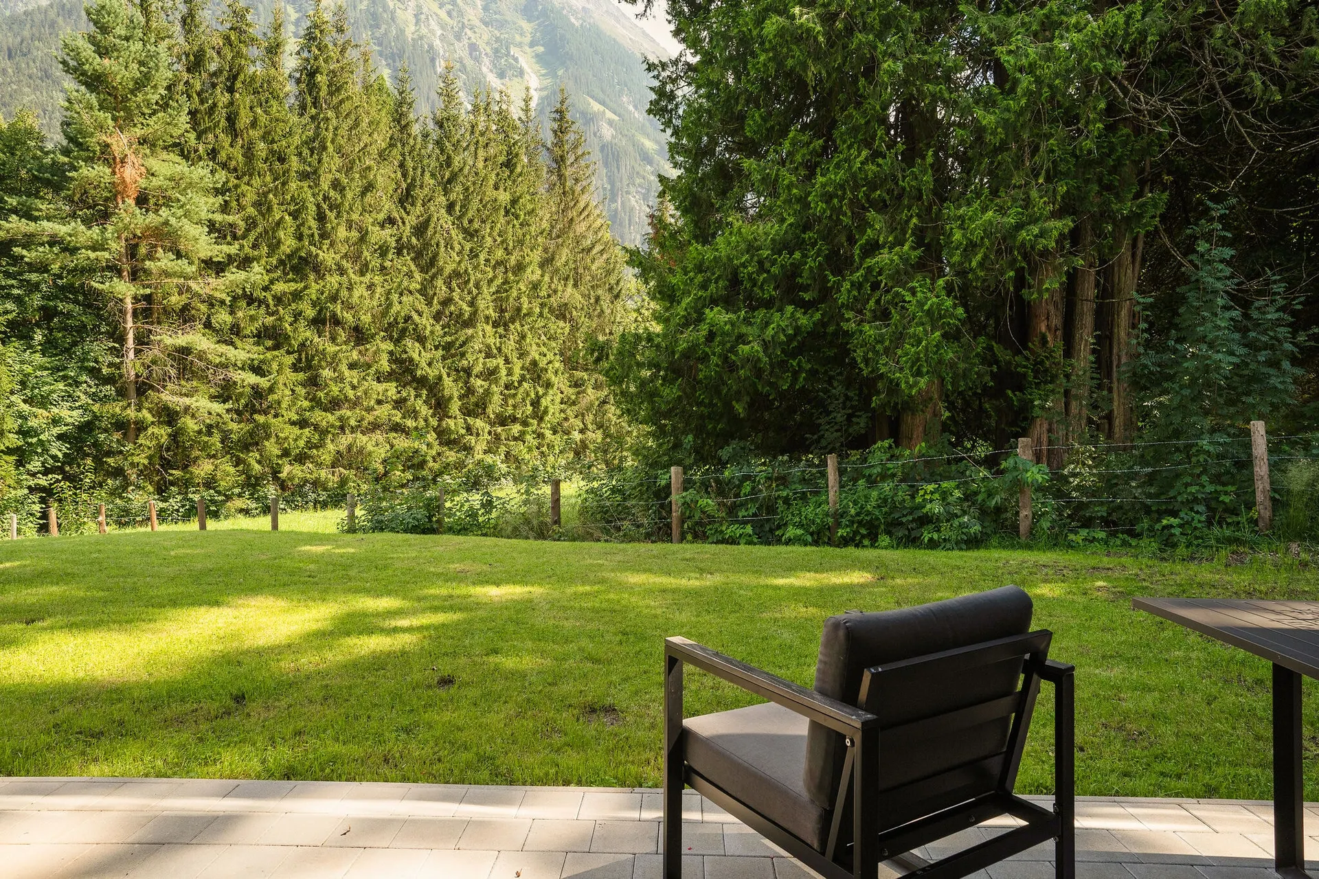 Uitzicht van vakantiehuis (zomer)