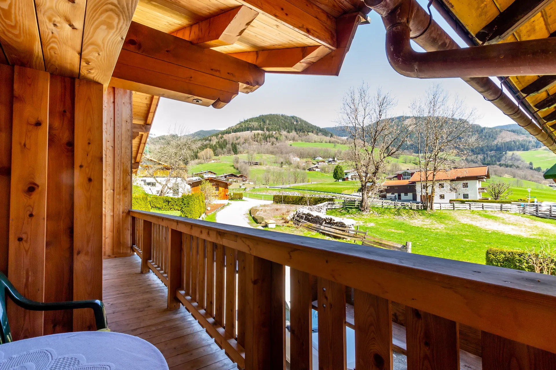 Uitzicht van vakantiehuis (zomer)