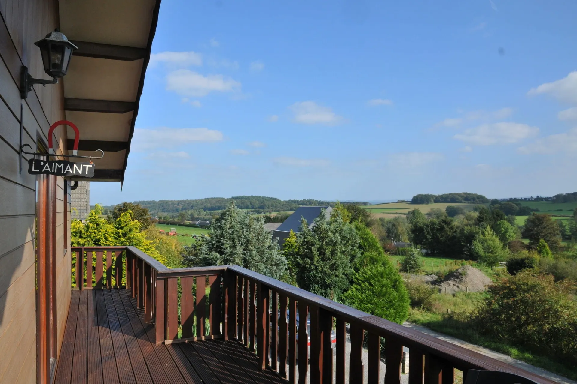 Uitzicht van vakantiehuis (zomer)