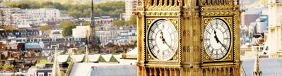 Photo détaillée de Big Ben lors d'un voyage en ville à Londres. 
