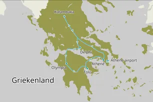 Fly-drive Mystieke kloosters vanaf Athene - Route