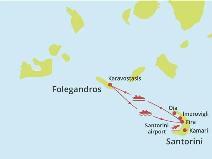 Kaartje Folegandros - Santorini