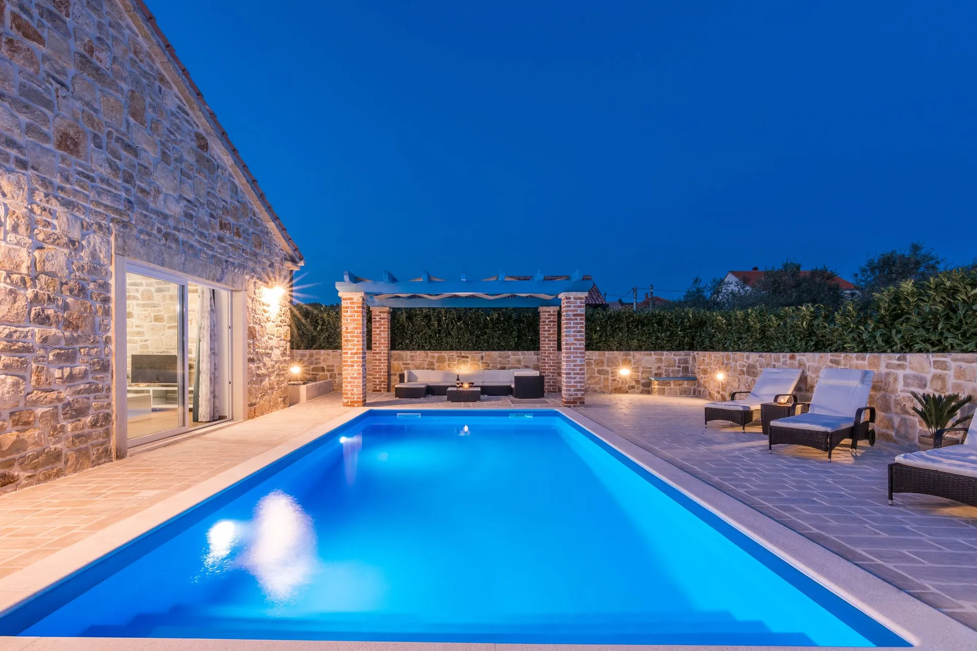 Piscine maison de vacances