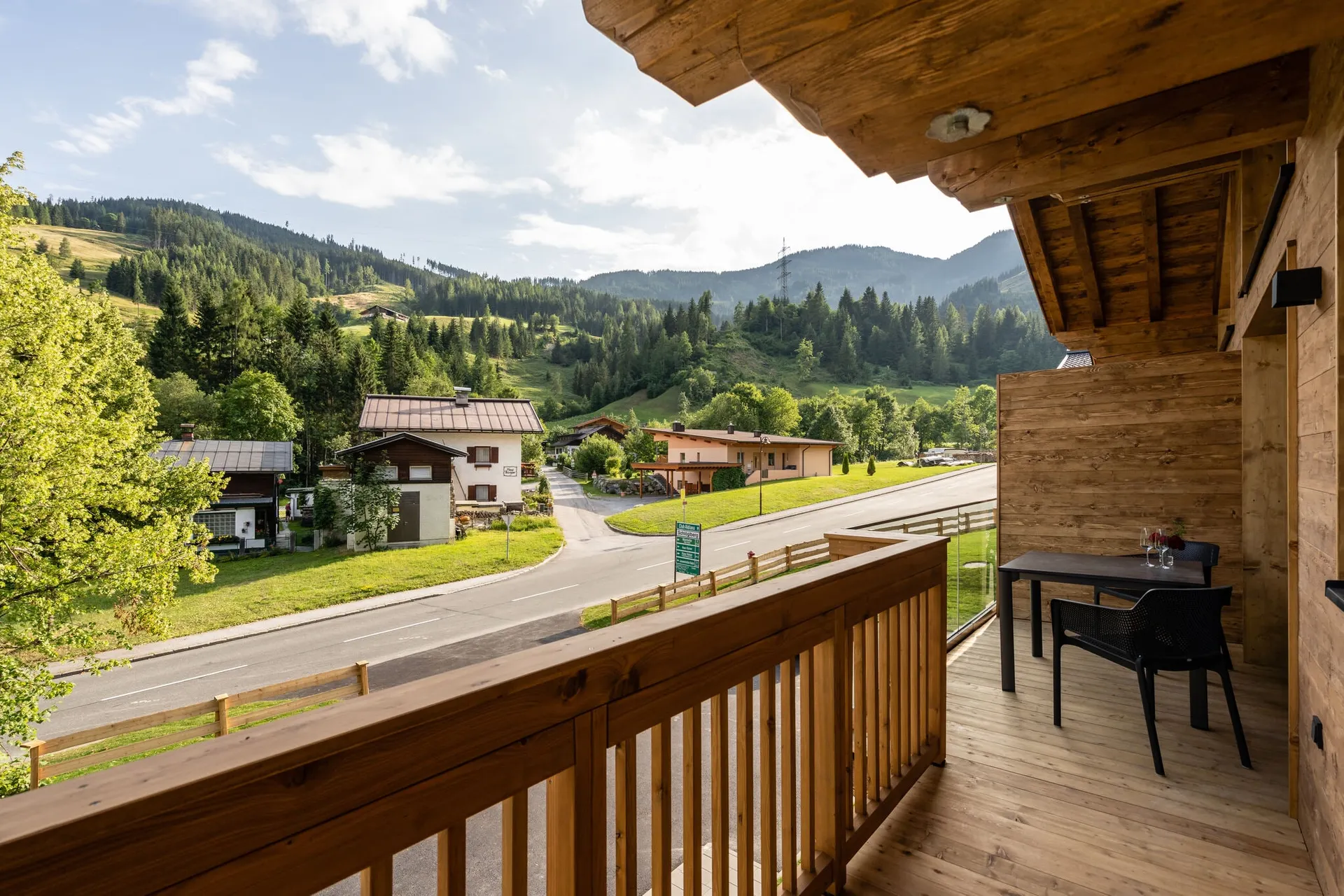 Vue de la maison de vacances (été)