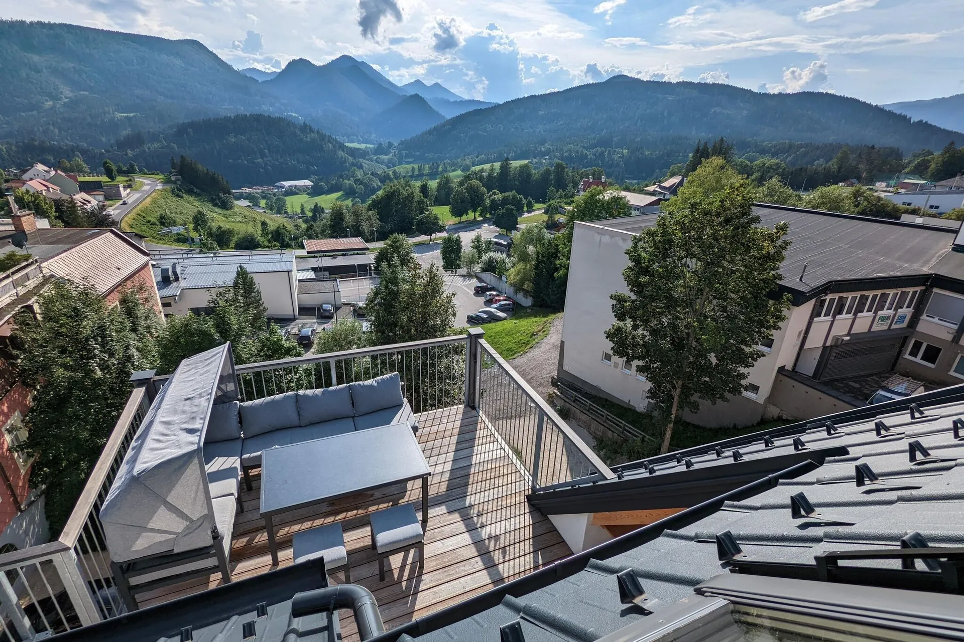 Vue de la maison de vacances (été)