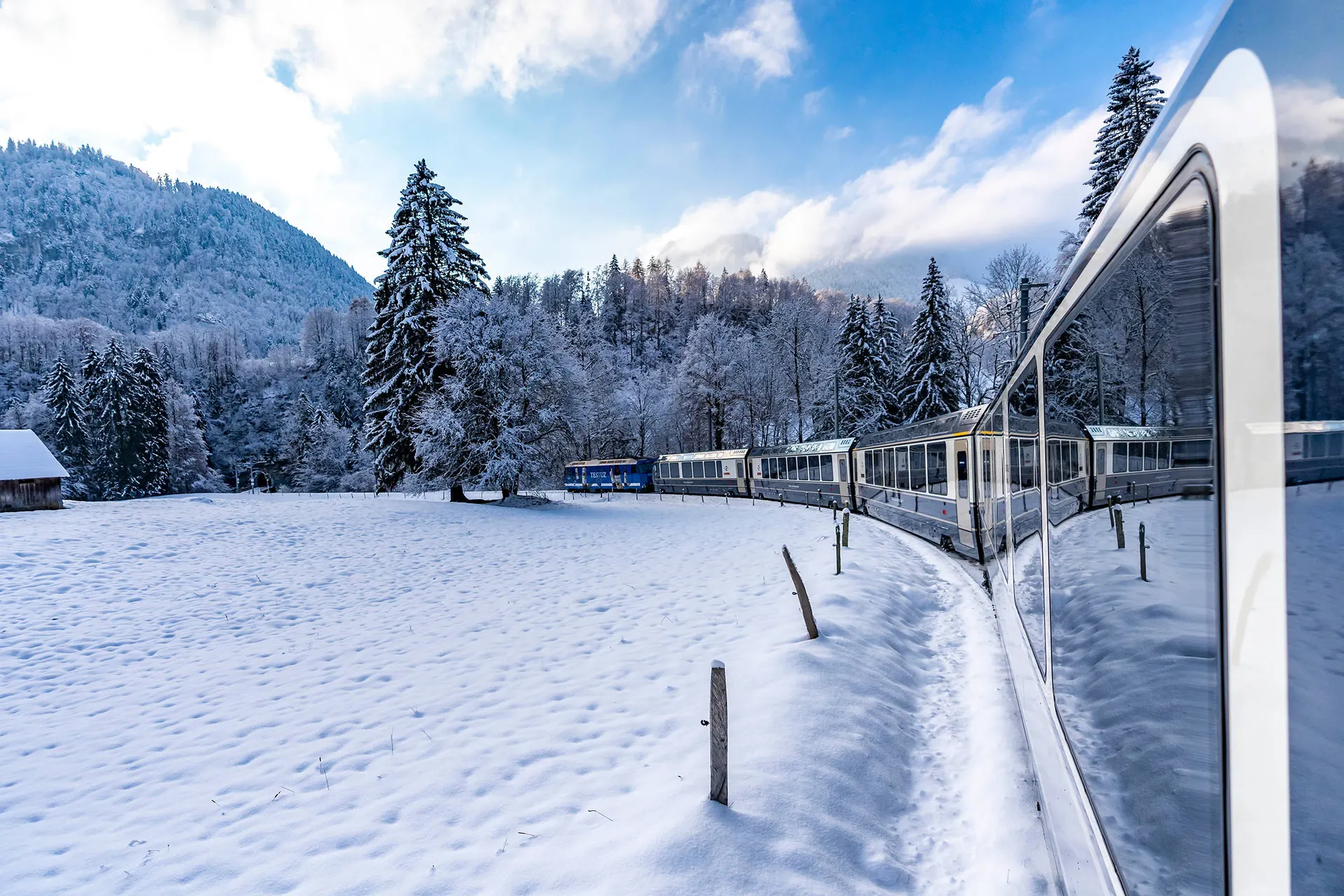 Winter in de Zwitserse Alpen, Meiringen