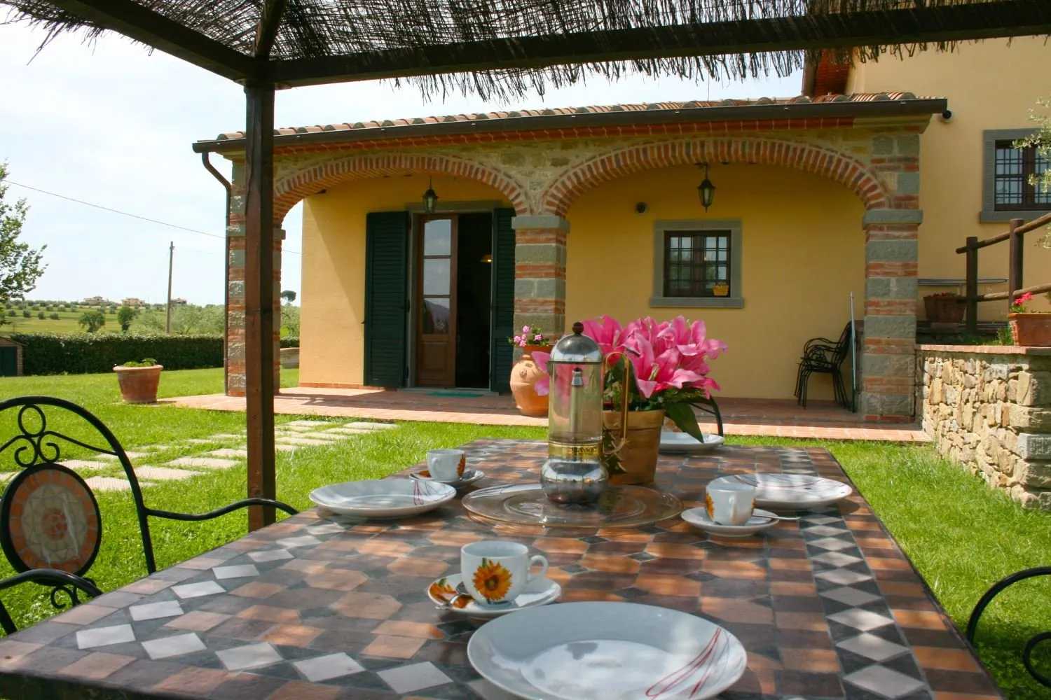 Podere Marcigliano - overdekt terras Rugapiana