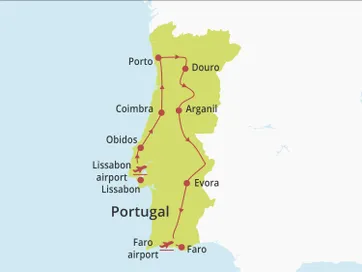 Fly-drive Portugal in vogelvlucht (hotels) 12 dagen