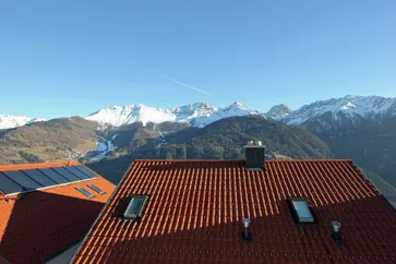 Uitzicht van vakantiehuis (zomer)